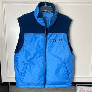 Titans Reversible Mens Blue Puffer Vest NWT